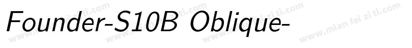 Founder-S10B Oblique字体转换